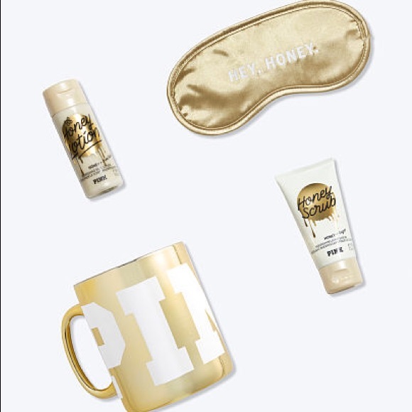 💗VS PINK HONEY BEAUTY MUG 4 PIECE GIFT SET - Picture 3 of 6